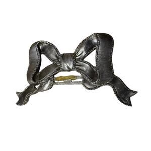 Metzke Pewter Signed 1989 Bow Wall Decor Hanging Design Rare Vintage